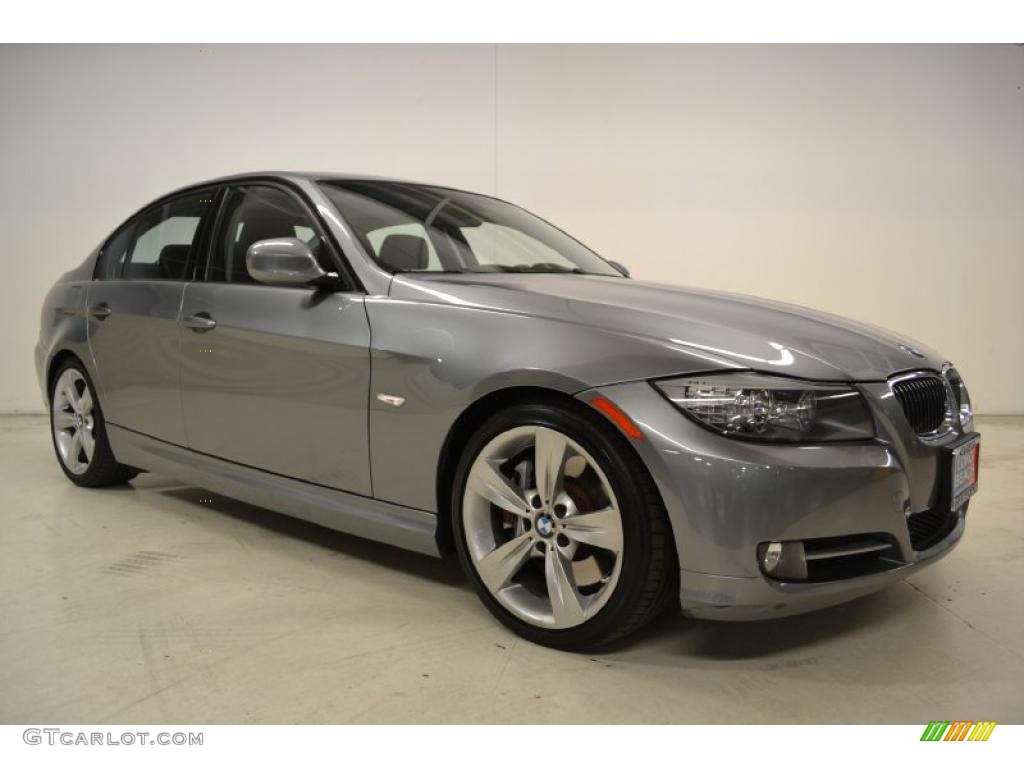 2009 3 Series 335i Sedan - Space Grey Metallic / Black photo #2