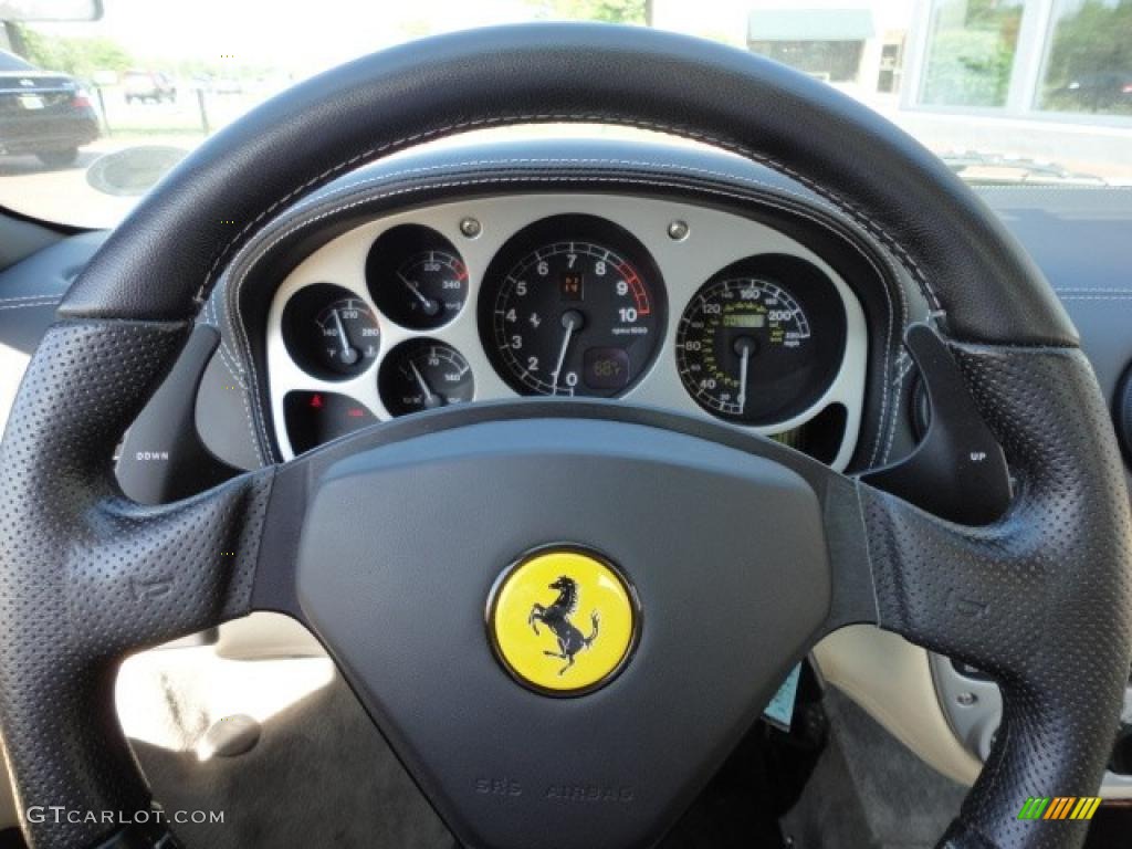 2002 Ferrari 360 Modena F1 Cream Steering Wheel Photo #49800972