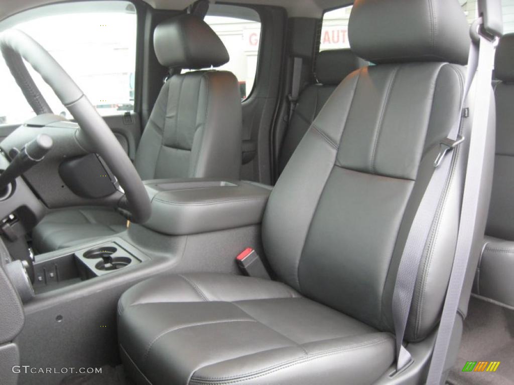 Ebony Interior 2011 Chevrolet Silverado 1500 LTZ Extended Cab Photo #49801203