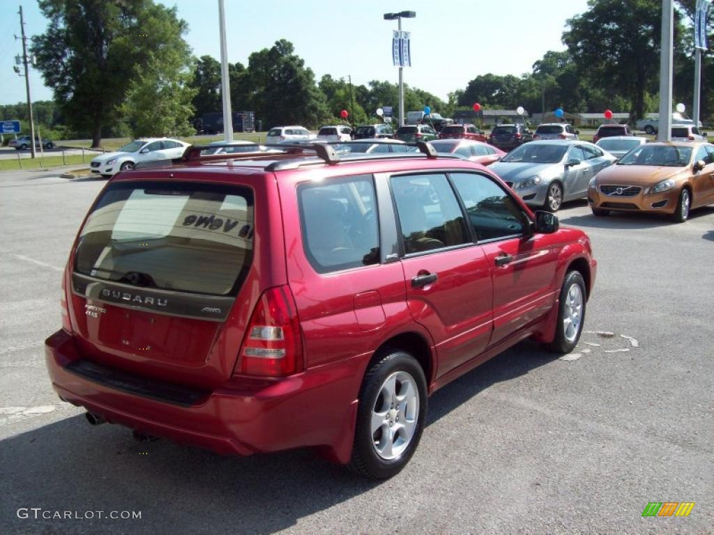 2003 Forester 2.5 XS - Cayenne Red Pearl / Beige photo #7