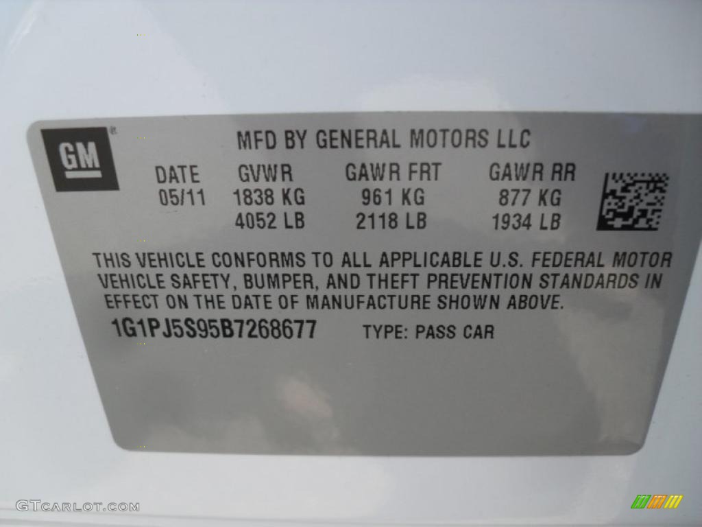 2011 Cruze ECO - Summit White / Medium Titanium photo #6