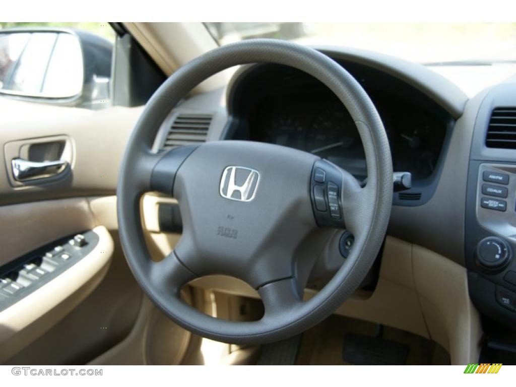 2006 Honda Accord LX Sedan Ivory Steering Wheel Photo #49802970