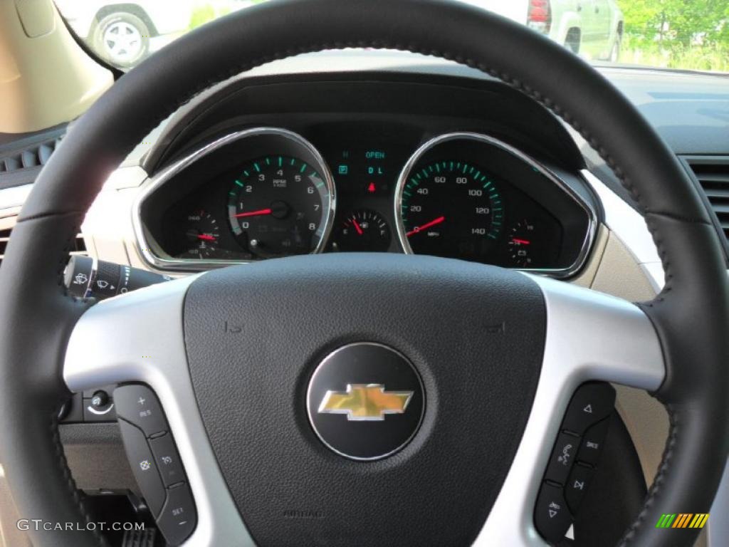2011 Traverse LTZ - White Diamond Tricoat / Cashmere/Ebony photo #12