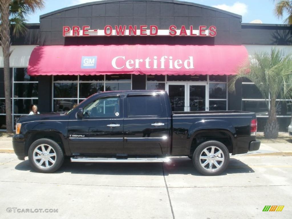 2009 Sierra 1500 Denali Crew Cab - Onyx Black / Cocoa/Light Cashmere photo #1