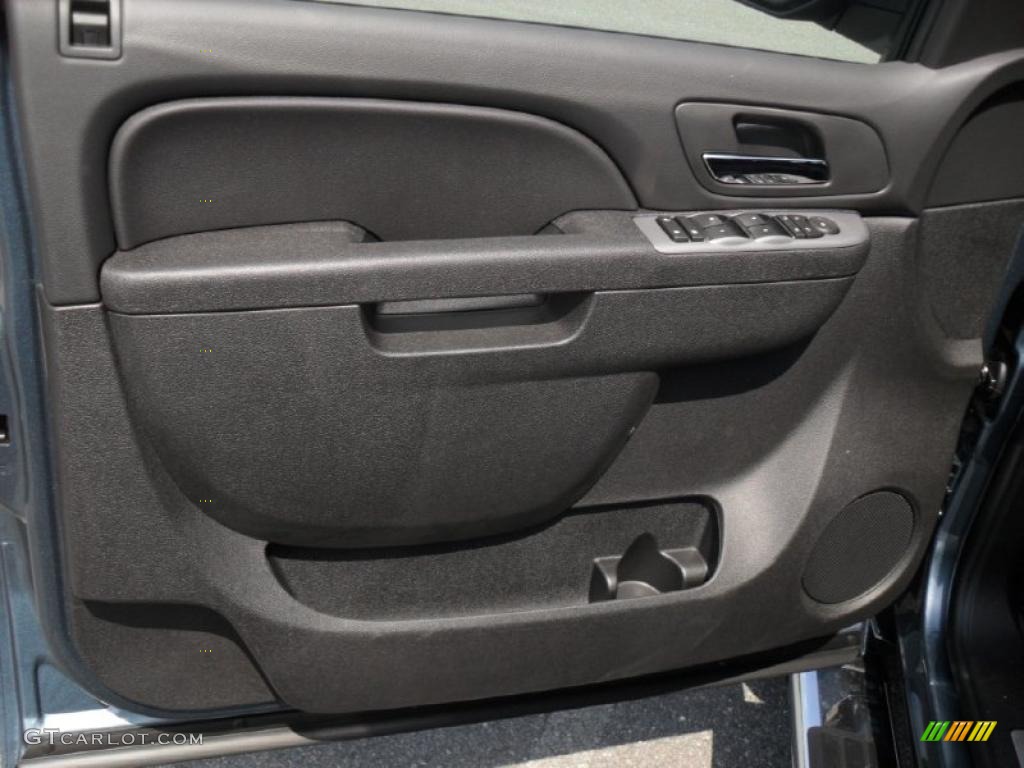 2011 Sierra 1500 SLE Extended Cab - Stealth Gray Metallic / Ebony photo #8
