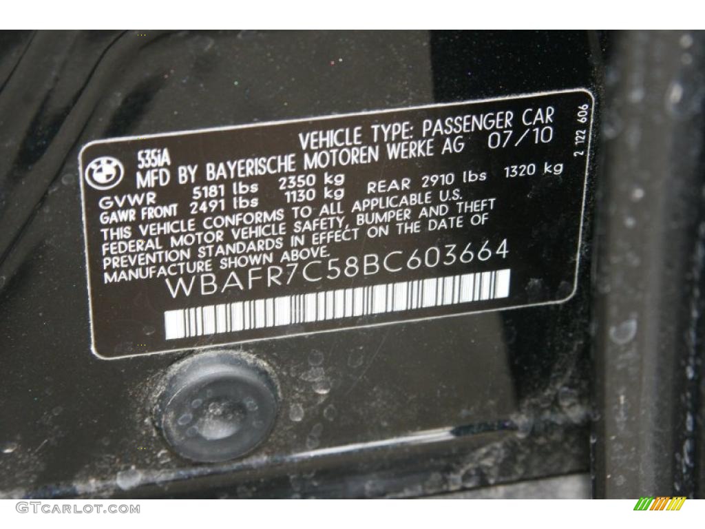 2011 5 Series 535i Sedan - Black Sapphire Metallic / Oyster/Black photo #6