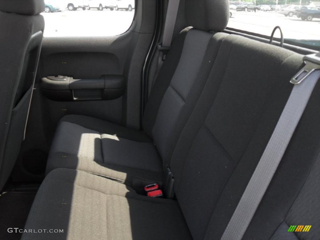 2011 Sierra 1500 SLE Extended Cab - Stealth Gray Metallic / Ebony photo #13