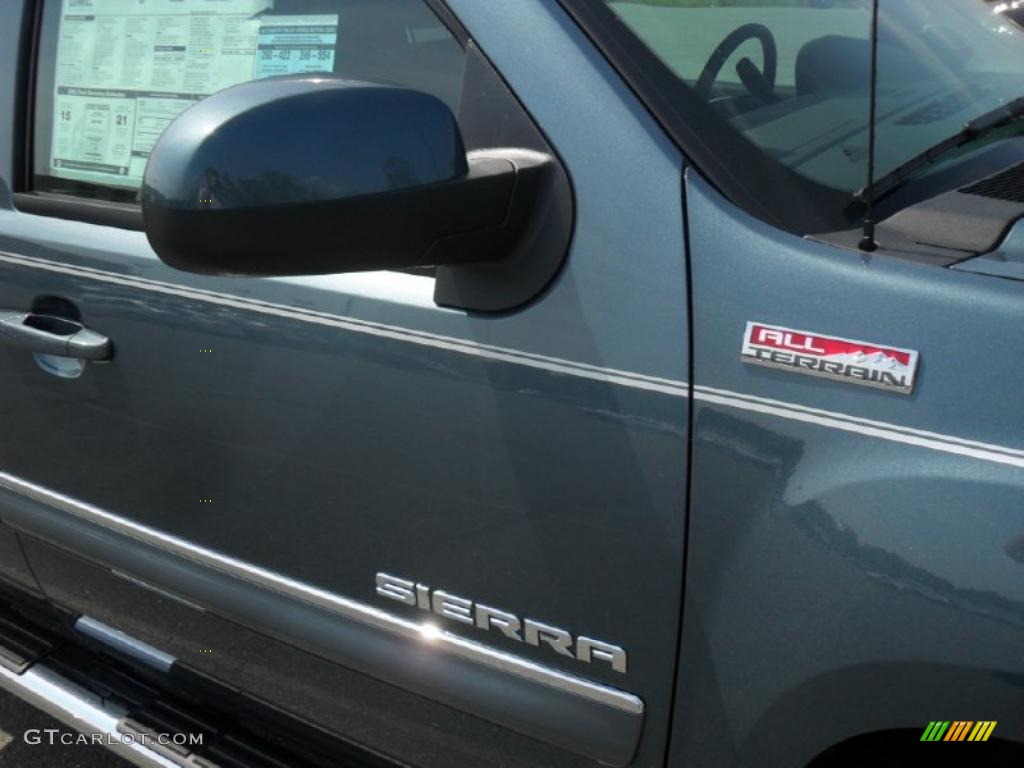 2011 Sierra 1500 SLE Extended Cab - Stealth Gray Metallic / Ebony photo #21