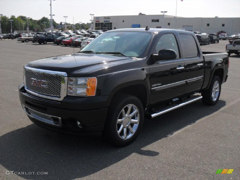 Onyx Black 2011 GMC Sierra 1500 Denali Crew Cab 4x4 Exterior Photo #49803834