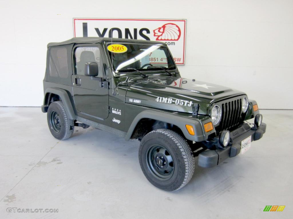 Moss Green Pearlcoat 2005 Jeep Wrangler Willys Edition 4x4 Exterior Photo #49803981