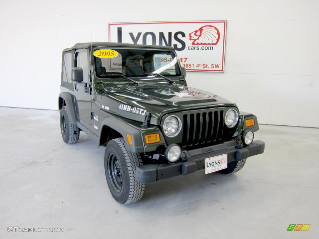 Moss Green Pearlcoat 2005 Jeep Wrangler Willys Edition 4x4 Exterior Photo #49803996