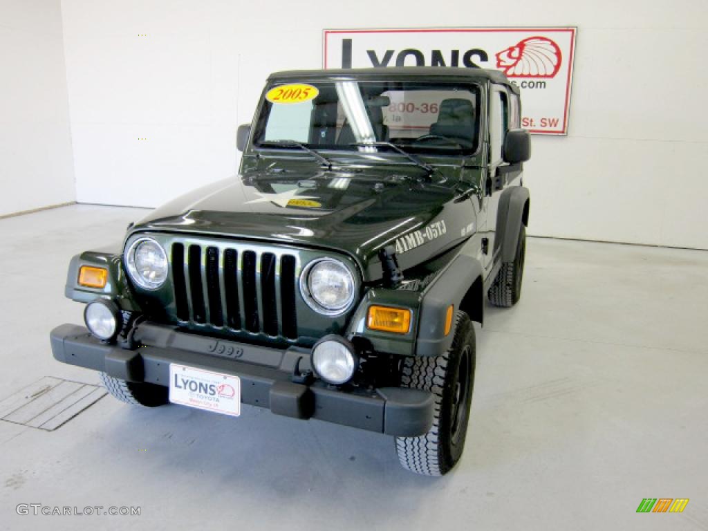 2005 Wrangler Willys Edition 4x4 - Moss Green Pearlcoat / Khaki photo #30