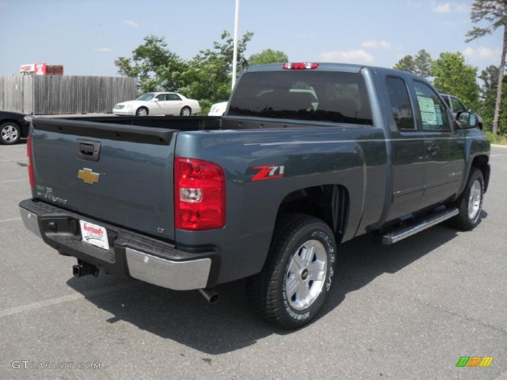 2011 Silverado 1500 LT Extended Cab - Blue Granite Metallic / Ebony photo #4