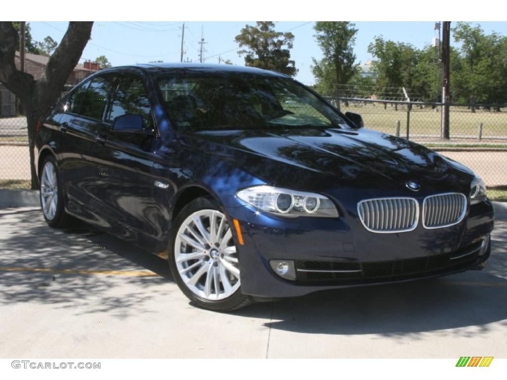 2011 5 Series 550i Sedan - Deep Sea Blue Metallic / Cinnamon Brown photo #1