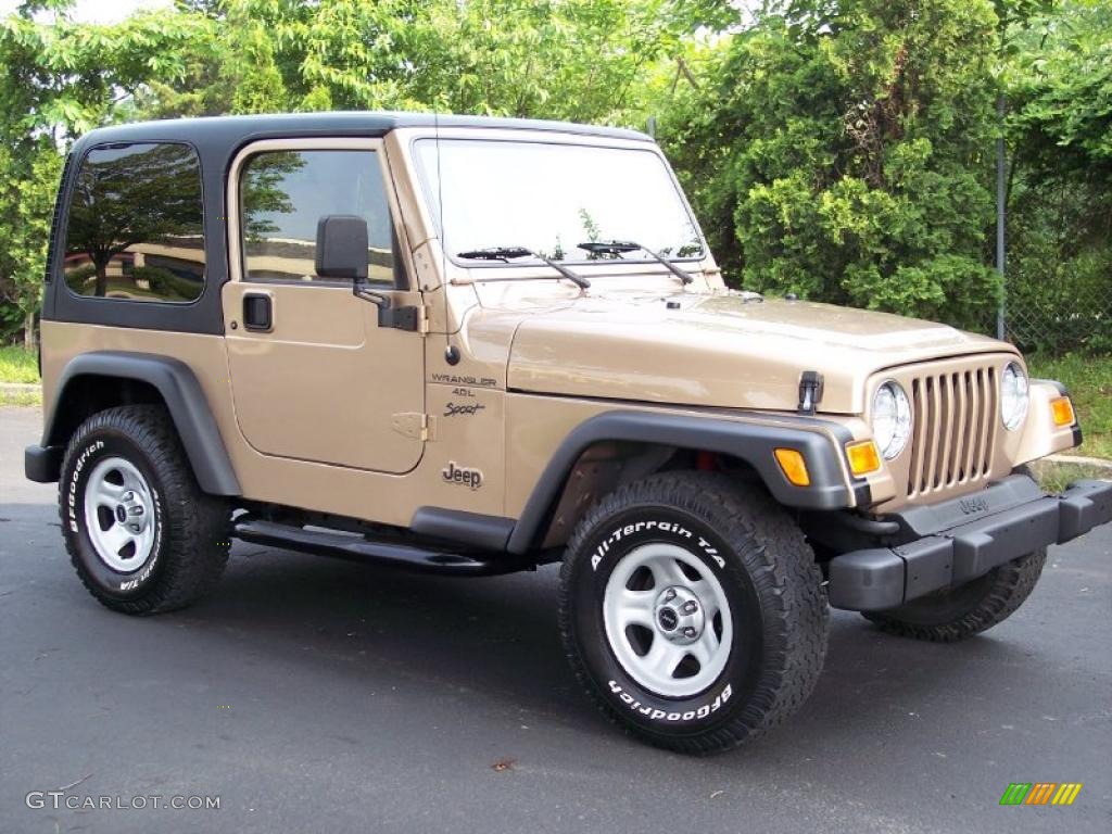 2000 Wrangler Sport 4x4 - Desert Sand Pearl / Camel photo #7