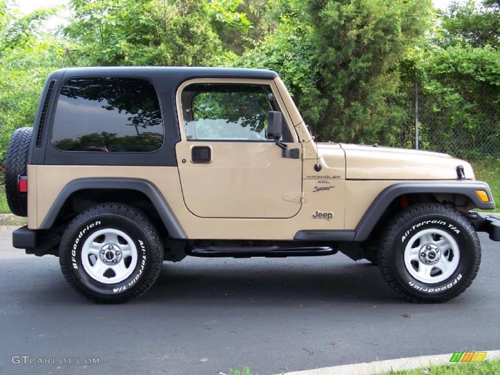 2000 Wrangler Sport 4x4 - Desert Sand Pearl / Camel photo #9