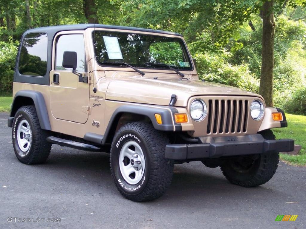 2000 Wrangler Sport 4x4 - Desert Sand Pearl / Camel photo #13