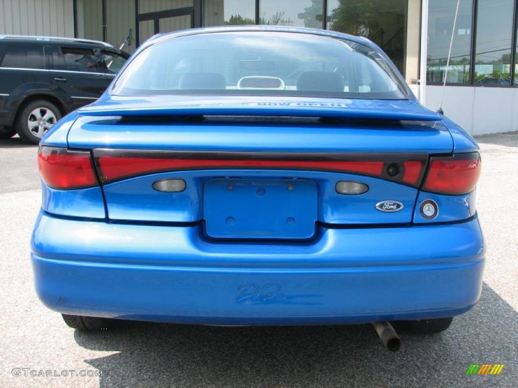2001 Escort ZX2 Coupe - Bright Atlantic Blue Metallic / Medium Prairie Tan photo #4