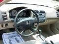 Beige 2001 Honda Civic LX Coupe Dashboard