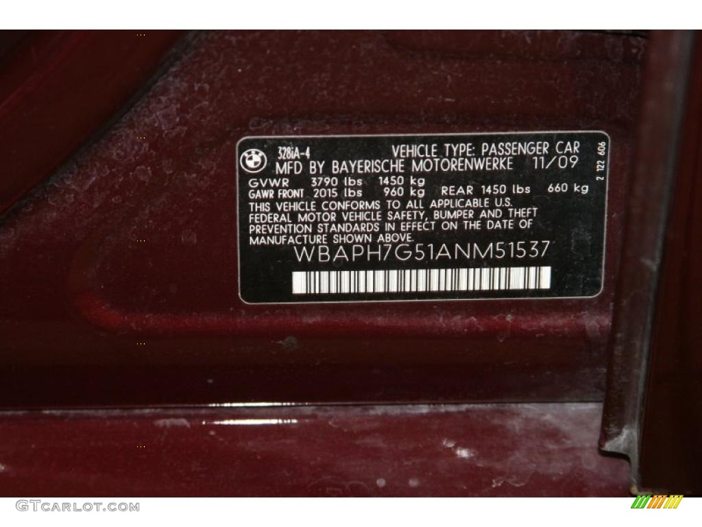 2010 3 Series 328i Sedan - Barbera Red Metallic / Black photo #8