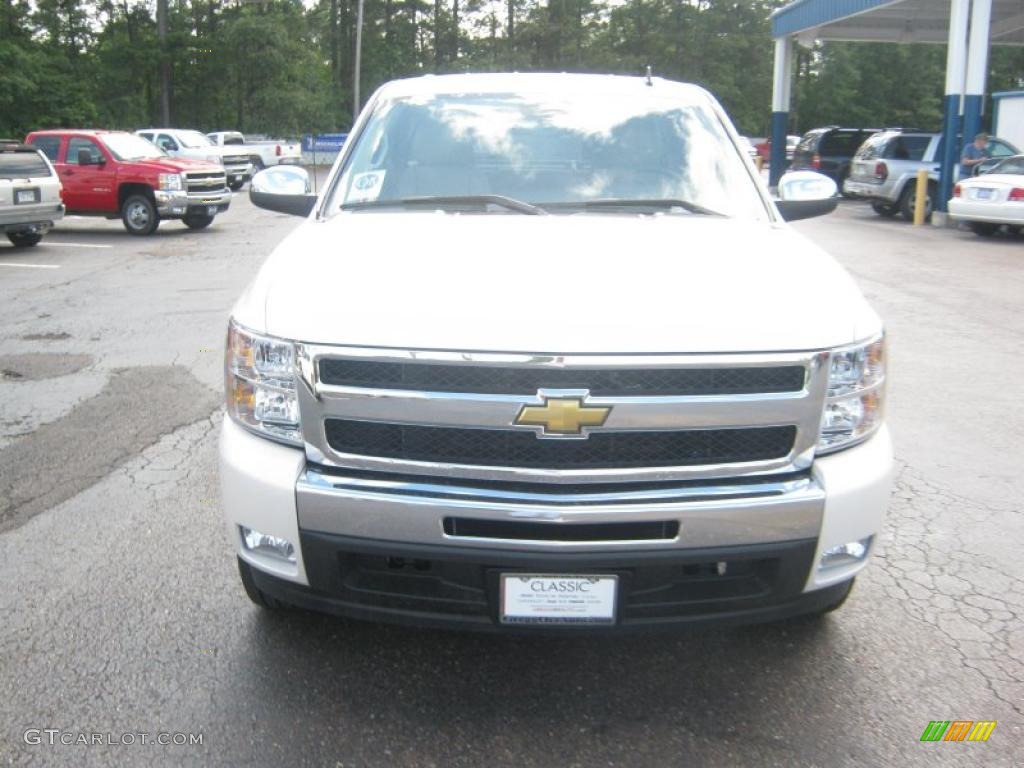 2011 Silverado 1500 LT Crew Cab - White Diamond Tricoat / Light Cashmere/Ebony photo #8