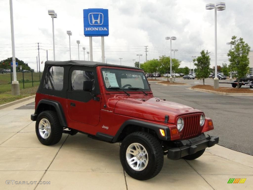 1998 Wrangler SE 4x4 - Chili Pepper Red Pearl / Gray photo #2