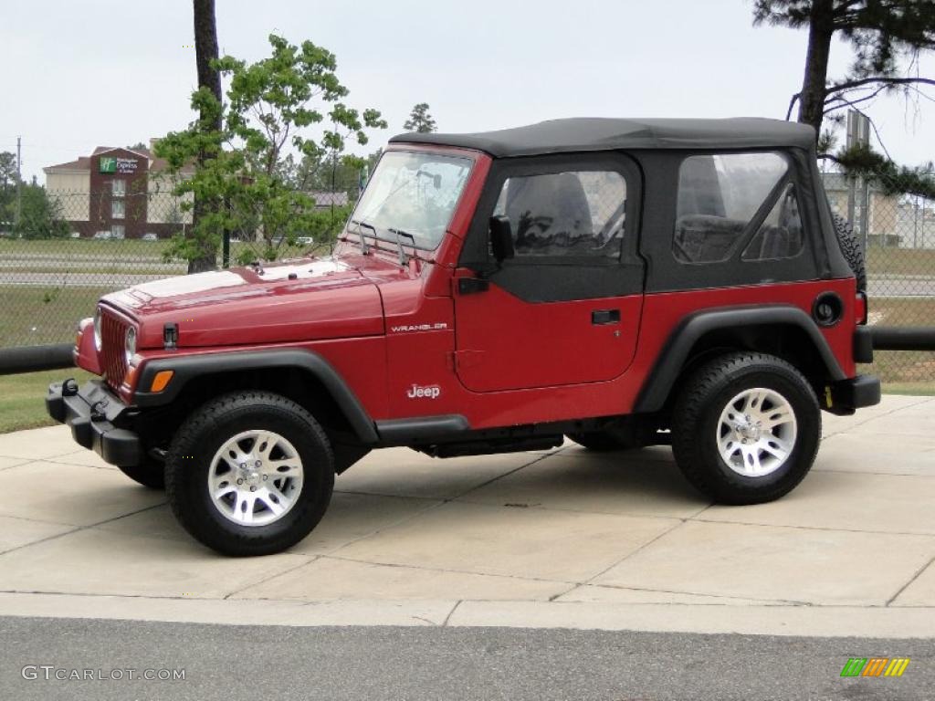 1998 Wrangler SE 4x4 - Chili Pepper Red Pearl / Gray photo #9