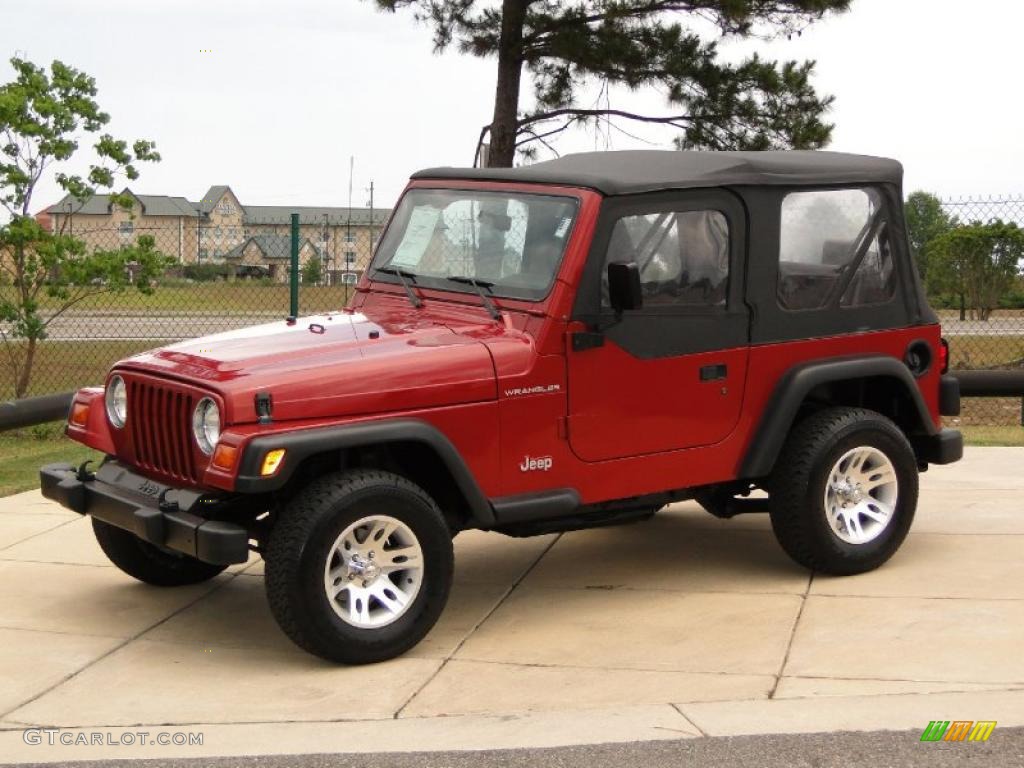 1998 Wrangler SE 4x4 - Chili Pepper Red Pearl / Gray photo #10