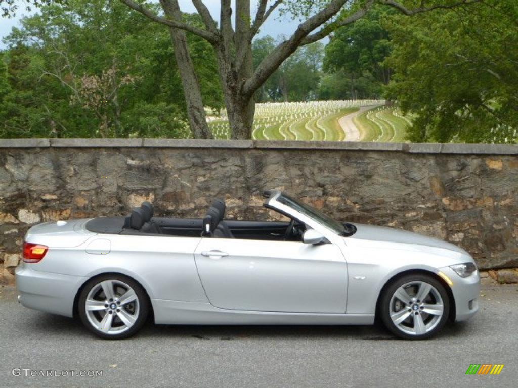 2007 3 Series 335i Convertible - Titanium Silver Metallic / Black photo #2