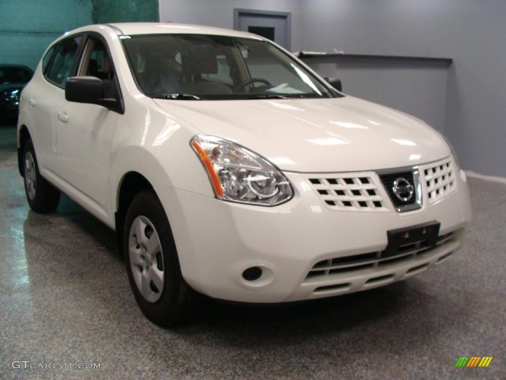 2008 Rogue S AWD - Phantom White Pearl / Gray photo #4