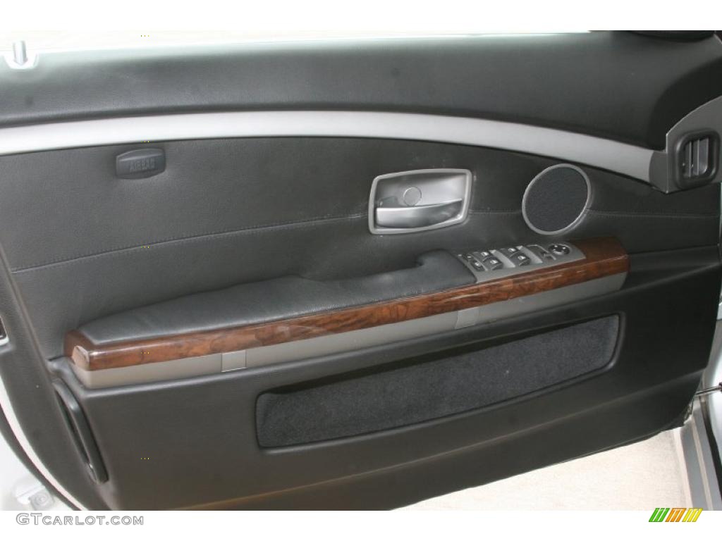 2006 BMW 7 Series 750Li Sedan Black/Black Door Panel Photo #49817040