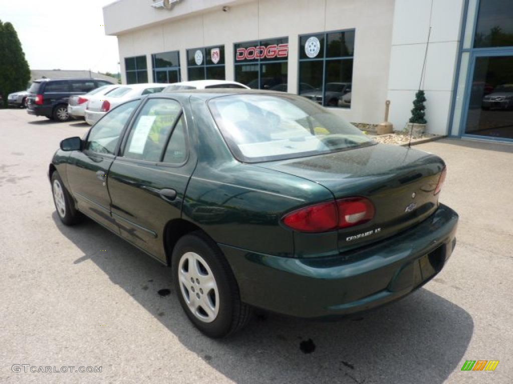 2002 Cavalier LS Sedan - Forest Green Metallic / Neutral photo #2