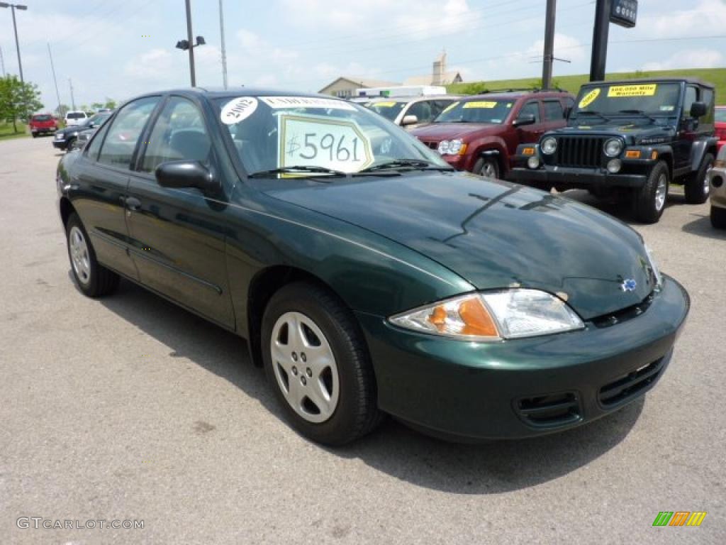 2002 Cavalier LS Sedan - Forest Green Metallic / Neutral photo #6