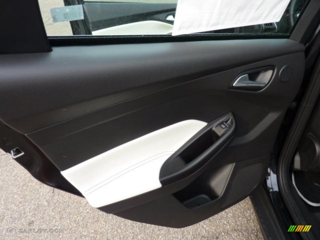 2012 Ford Focus Titanium 5-Door Arctic White Leather Door Panel Photo #49818282