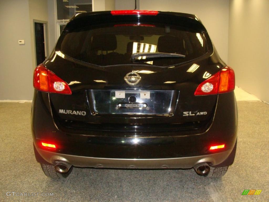 2009 Murano SL AWD - Super Black / Black photo #6