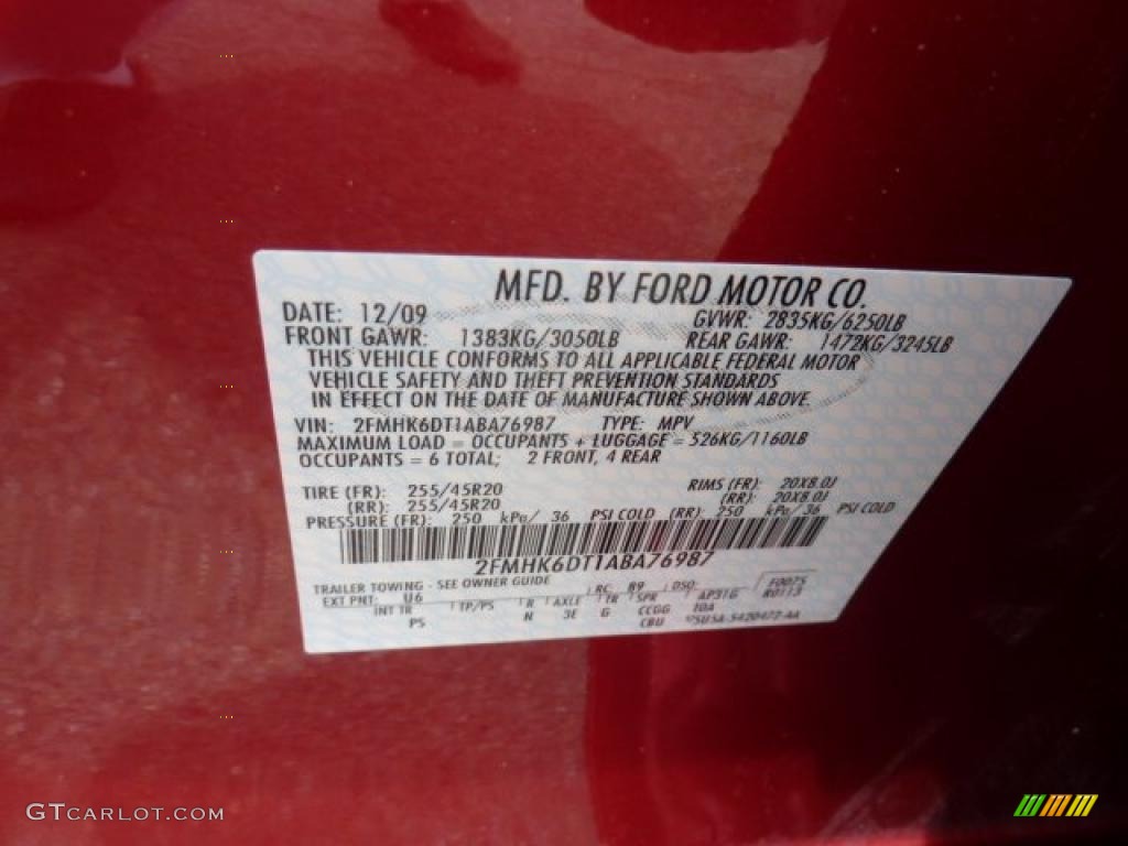 2010 Flex Limited EcoBoost AWD - Red Candy Metallic / Medium Light Stone photo #18