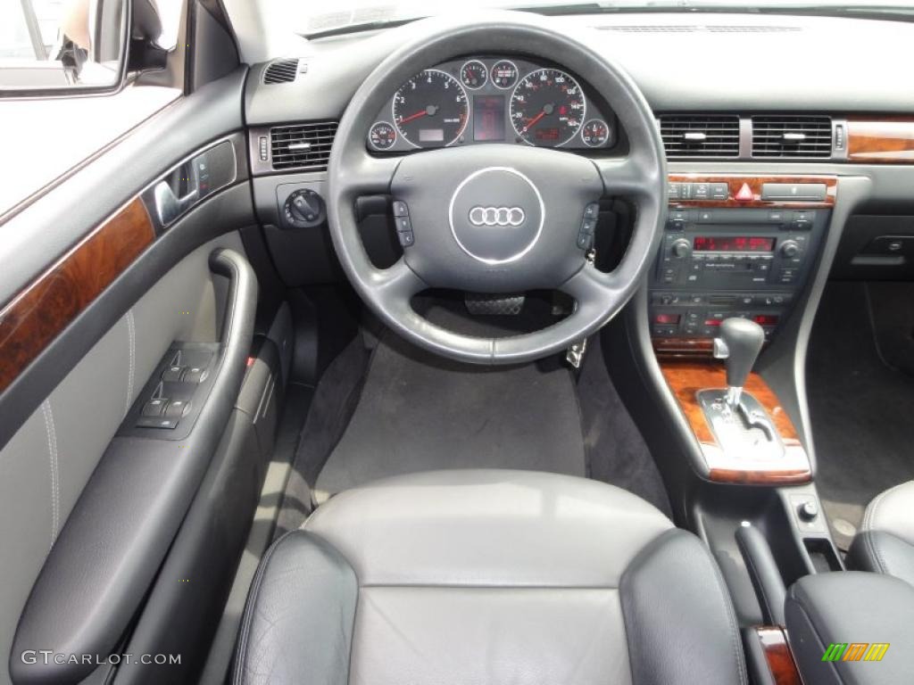 2004 Audi Allroad 2.7T quattro Avant Platinum/Saber Black Dashboard Photo #49825191