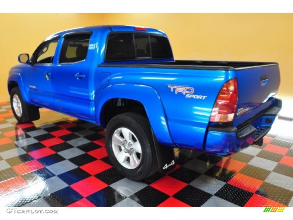 2008 Tacoma V6 TRD Sport Double Cab 4x4 - Speedway Blue / Graphite Gray photo #3