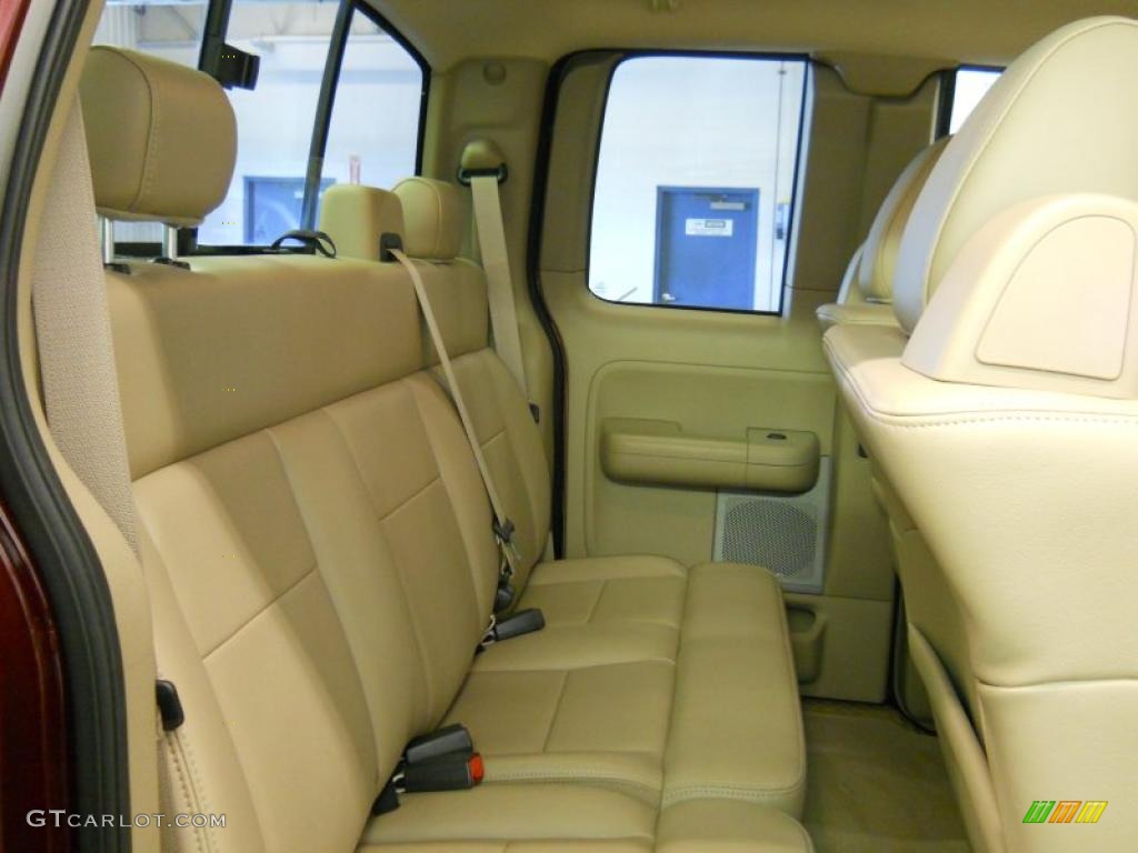2005 F150 Lariat SuperCab 4x4 - Dark Toreador Red Metallic / Tan photo #8