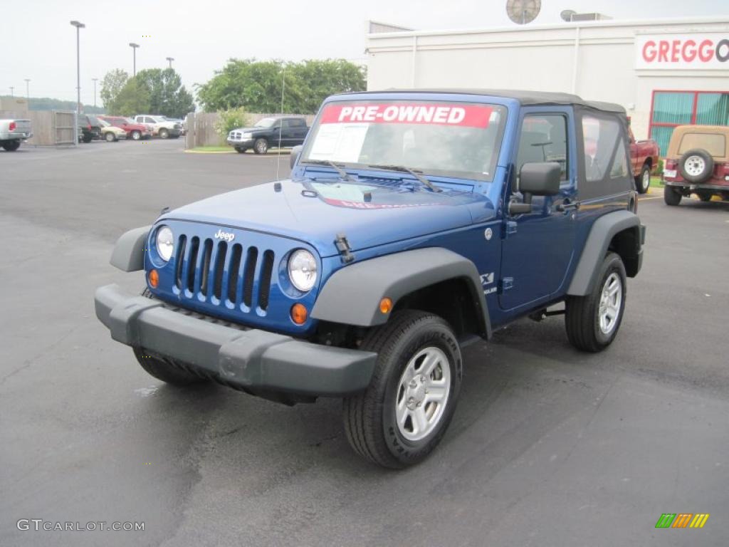 2009 Wrangler X 4x4 - Deep Water Blue Pearl Coat / Dark Slate Gray/Medium Slate Gray photo #1