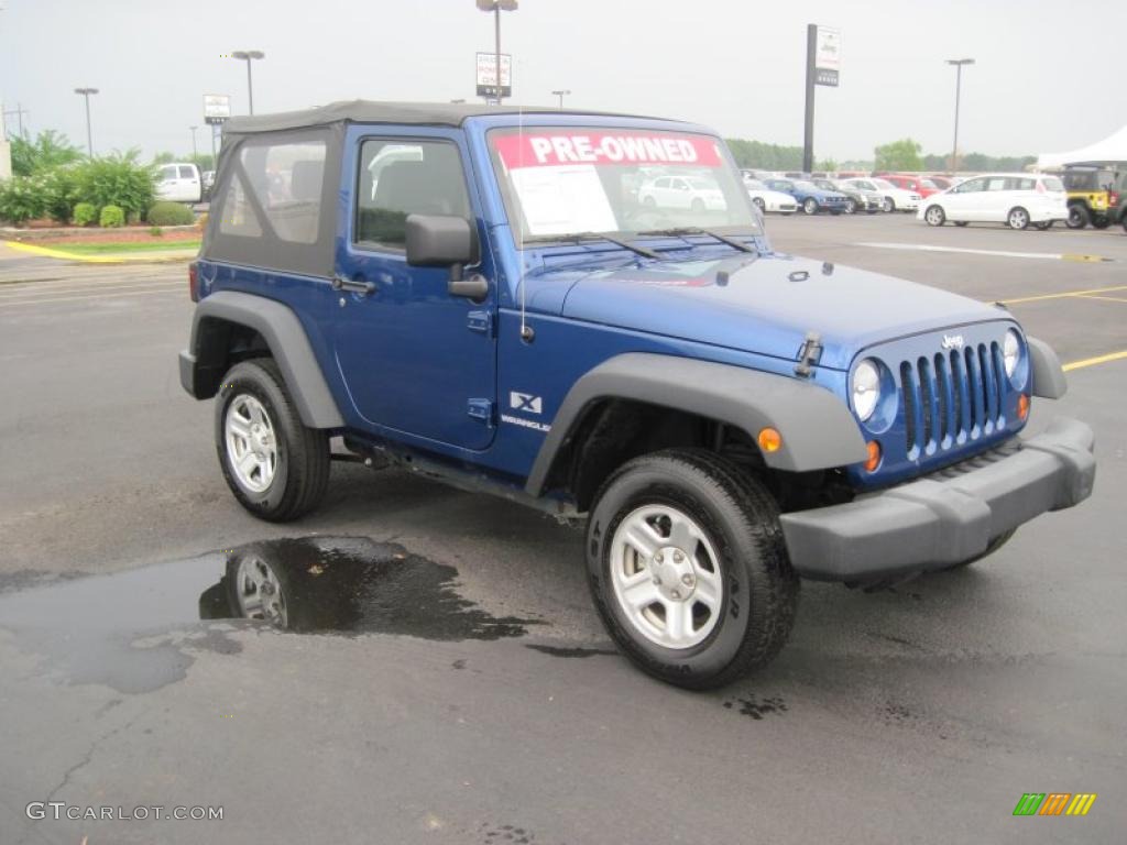 2009 Wrangler X 4x4 - Deep Water Blue Pearl Coat / Dark Slate Gray/Medium Slate Gray photo #3