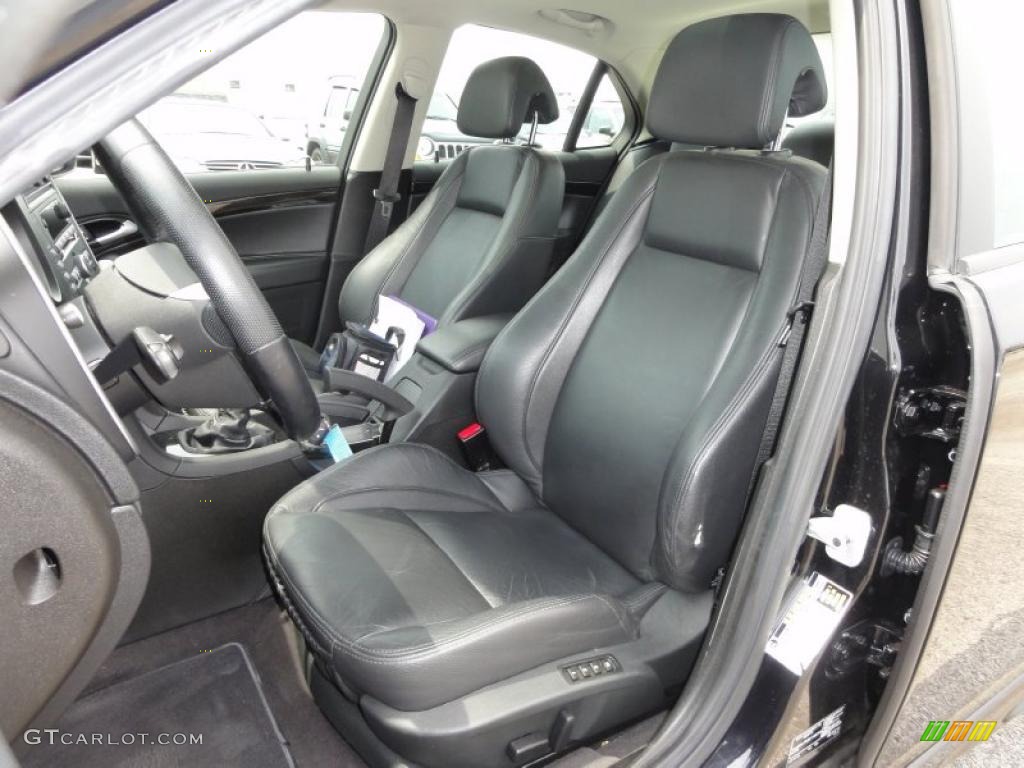 Black Interior 2008 Saab 9-3 Aero XWD Sport Sedan Photo #49828566