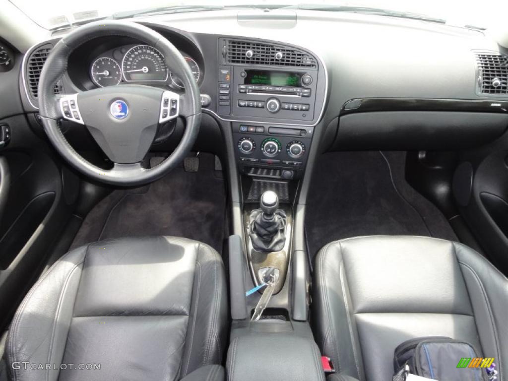 2008 Saab 9-3 Aero XWD Sport Sedan Black Dashboard Photo #49828761