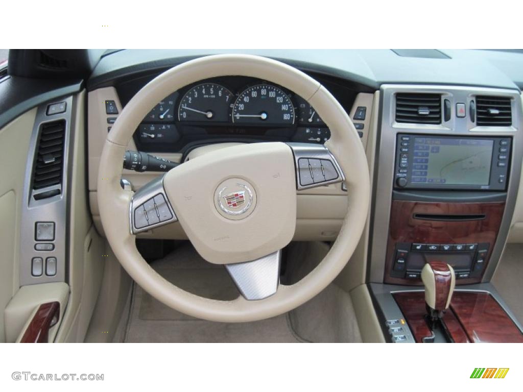 2008 Cadillac XLR Roadster Cashmere/Ebony Steering Wheel Photo #49828827