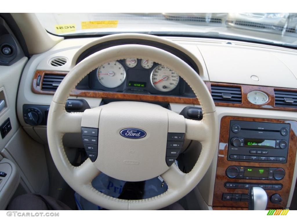 2007 Ford Five Hundred Limited AWD Pebble Steering Wheel Photo #49830321