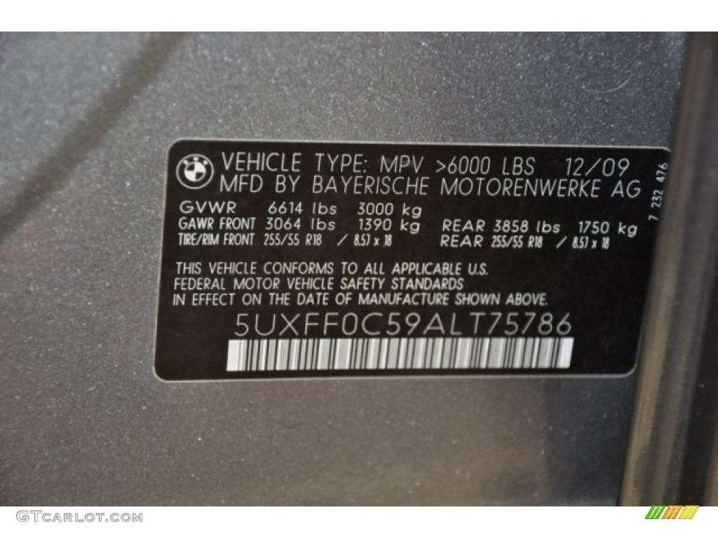 2010 X5 xDrive35d - Space Grey Metallic / Black photo #12