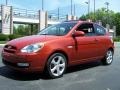 Tango Red 2008 Hyundai Accent GS Coupe Exterior