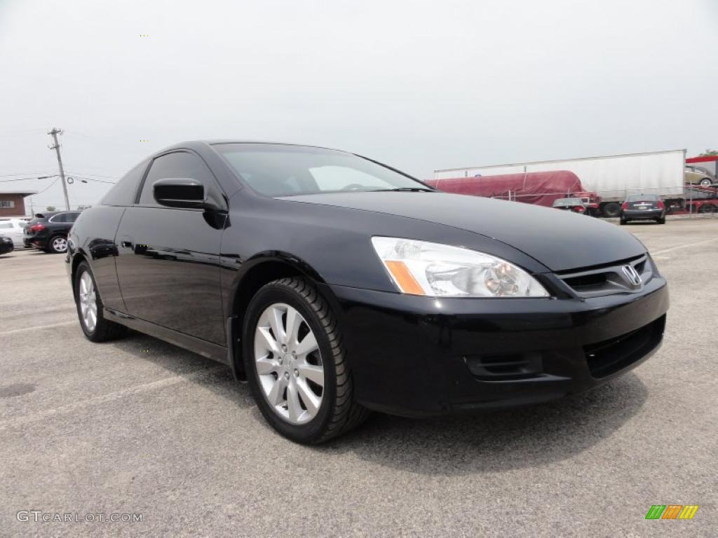 2006 Accord EX-L V6 Coupe - Nighthawk Black Pearl / Black photo #5