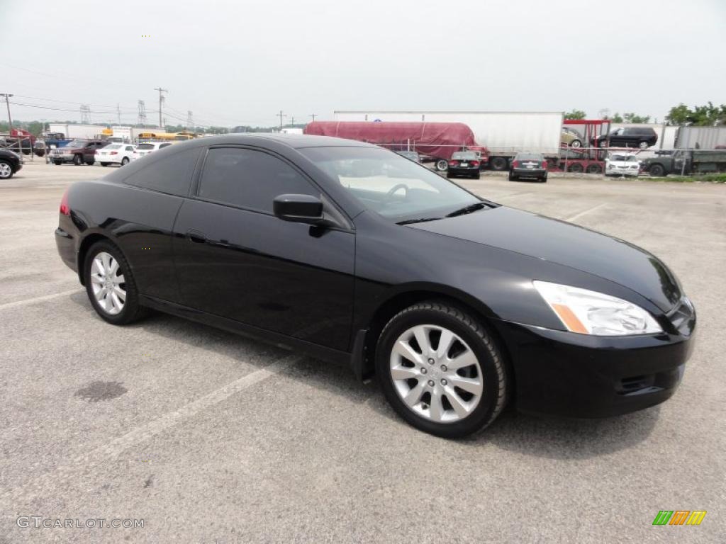 2006 Accord EX-L V6 Coupe - Nighthawk Black Pearl / Black photo #6