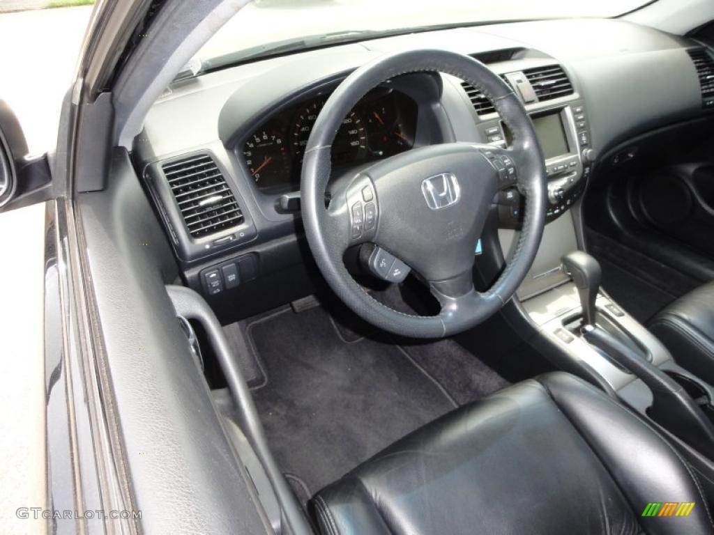 2006 Accord EX-L V6 Coupe - Nighthawk Black Pearl / Black photo #12